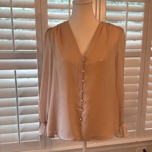 1. State Cream Puff Sleeve Blouse with Buttoned Front